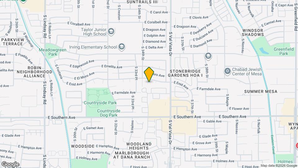 3433 E Enid Ave Map and Location Details