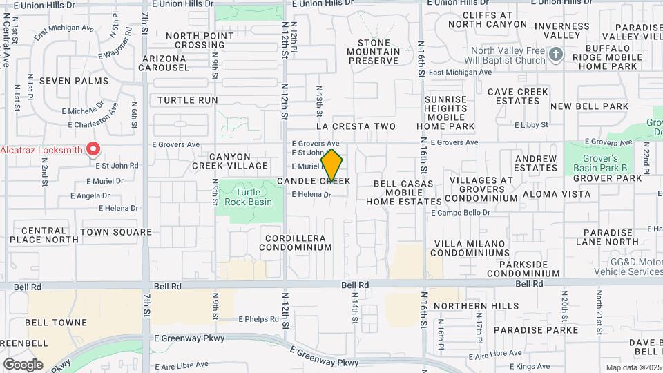 1331 E Angela Dr Map and Location Details