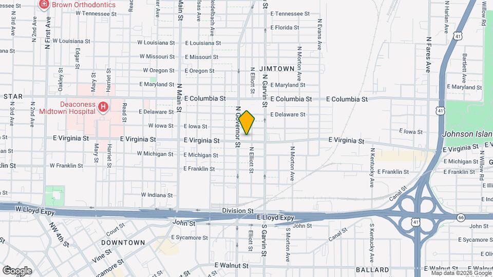 414 E Virginia St Map and Location Details