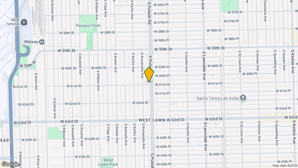 6058 S Pulaski Rd Map and Location Details