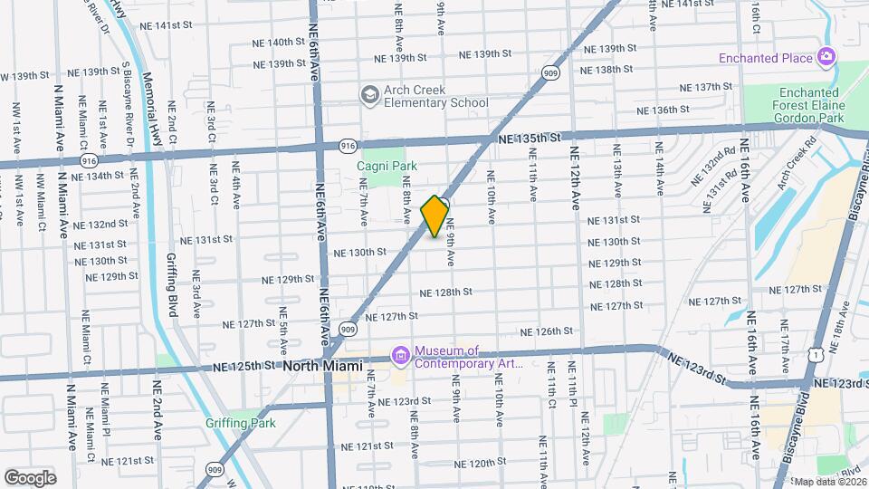 875 NE 130th St Map and Location Details