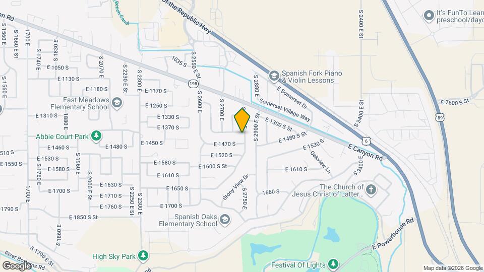1428 S 2850 E Mapa y Detalles de la Ubicación