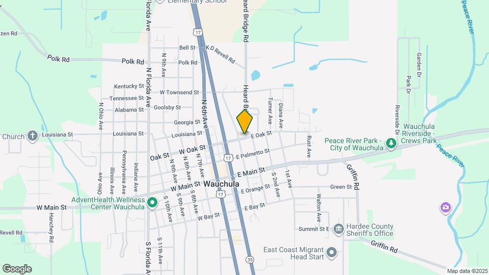 303 E Oak St Map and Location Details