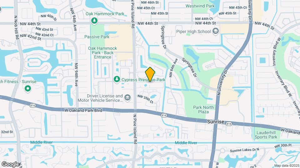 3710 N Pine Island Rd, Unit 119 Map and Location Details