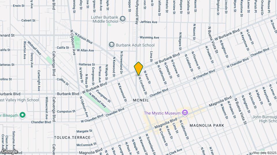 1331 N Cordova St Map and Location Details