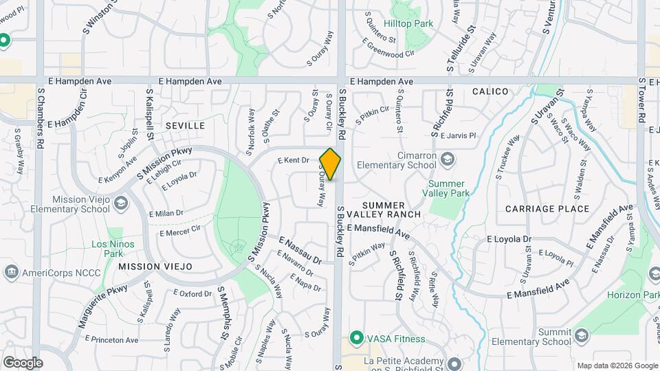 3804 S Ouray Way Map and Location Details