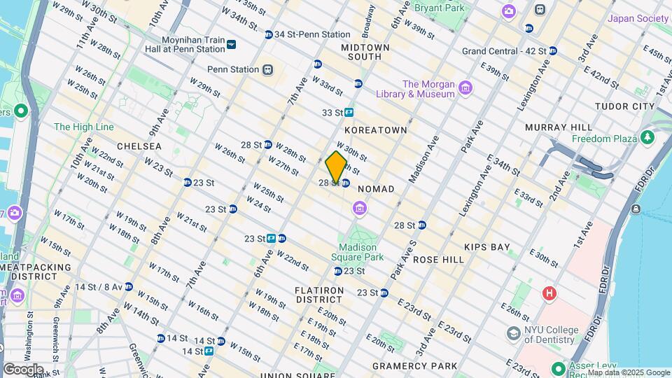 29 W 27th St Map and Location Details