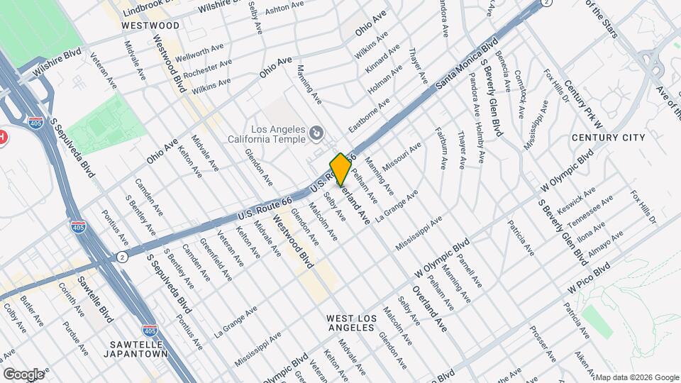 1823 Overland Ave Map and Location Details