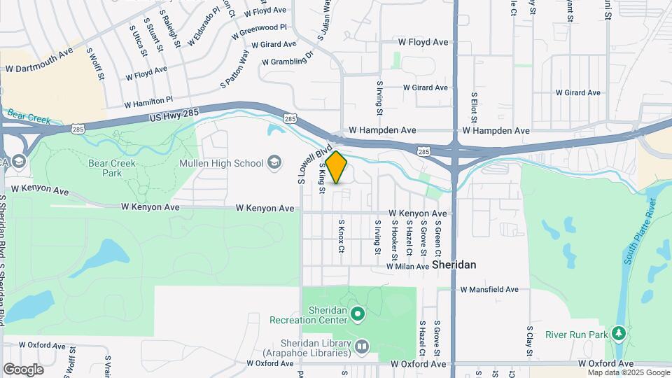 3605-3615 S Knox Ct Map and Location Details