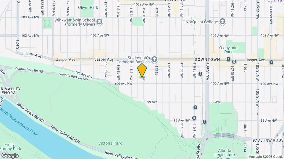 10008-10114 114 St NW Map and Location Details