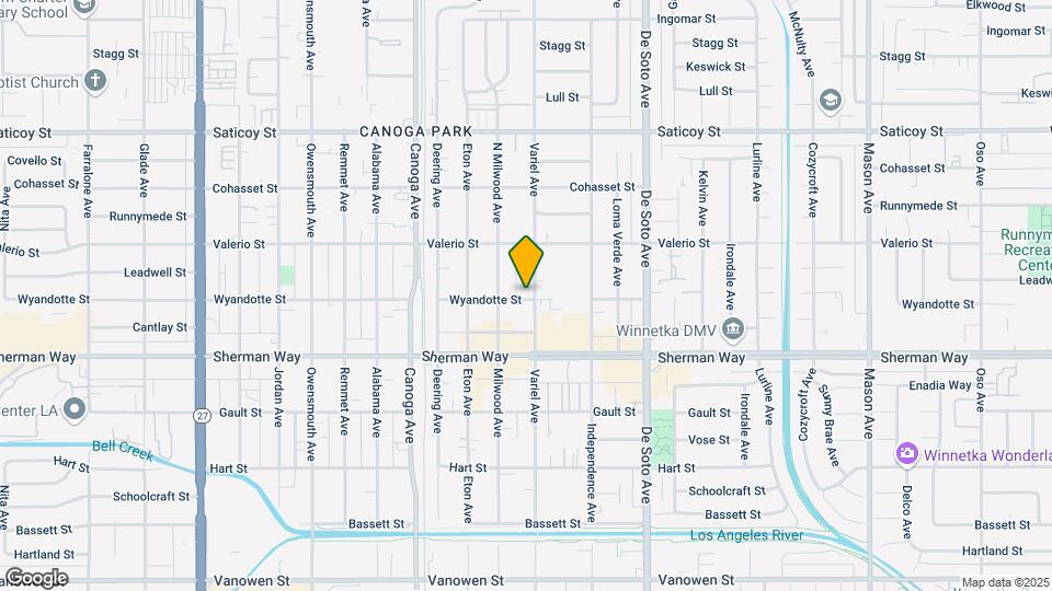 7305 Variel Ave Map and Location Details