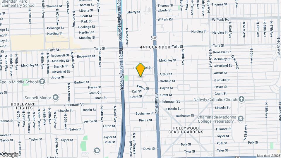 6101 Garfield St Map and Location Details