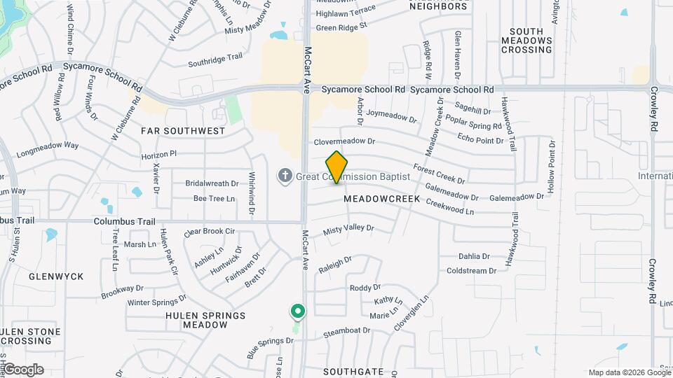 3309 Creekwood Ln Map and Location Details