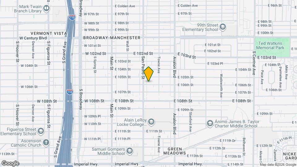 319 E 106th St Map and Location Details