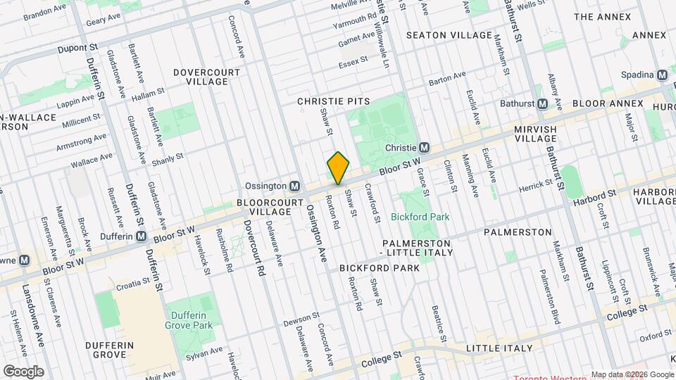849 Bloor St W Map and Location Details