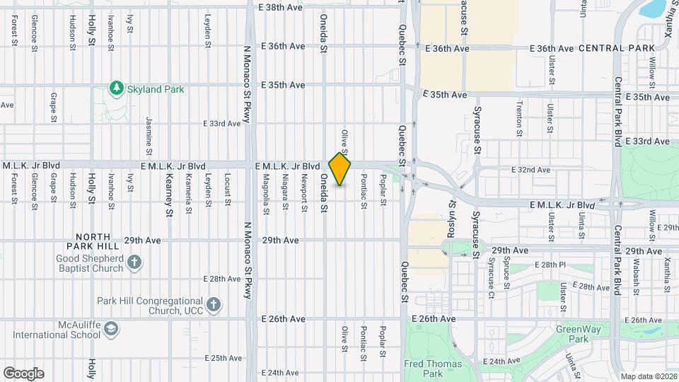 3021 Olive St Map and Location Details