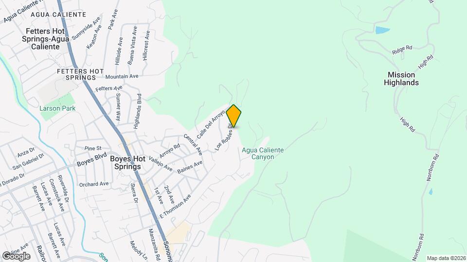 1208 Los Robles Dr Map and Location Details