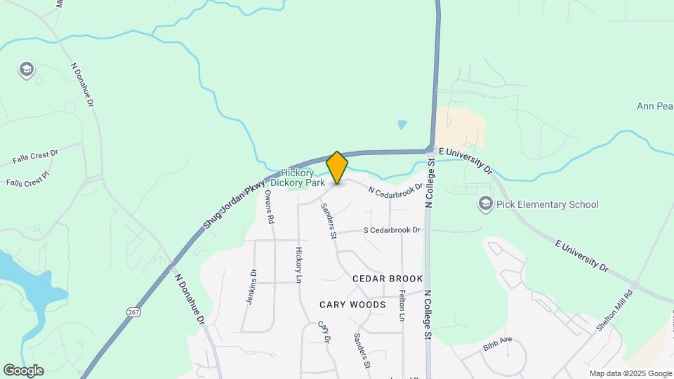 N Cedarbrook Bungalow Map and Location Details