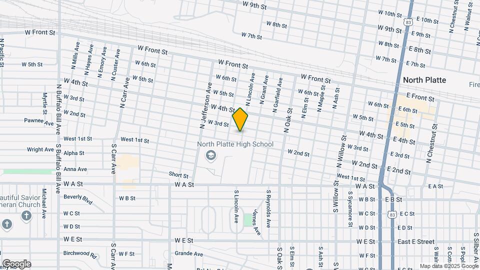 210 N Lincoln Ave Map and Location Details