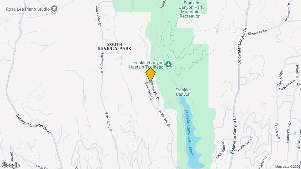 1833 Franklin Canyon Dr Map and Location Details