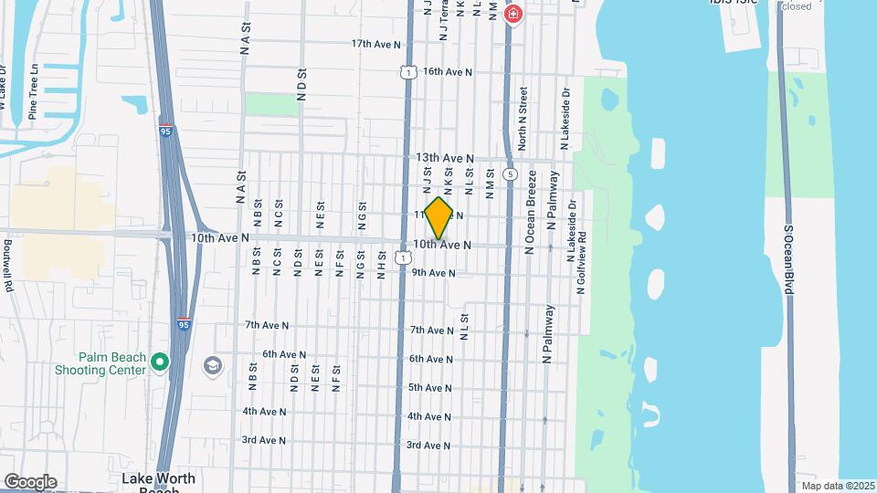 929 N K St Mapa y Detalles de la Ubicación
