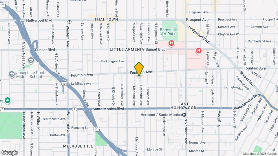 1243 N Alexandria Ave, Unit 1 Map and Location Details