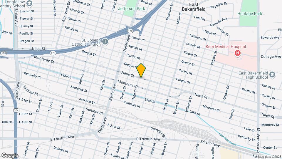 1105 Niles St Map and Location Details
