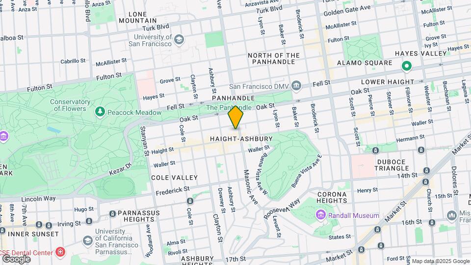 1135 Masonic Ave Mapa y Detalles de la Ubicación