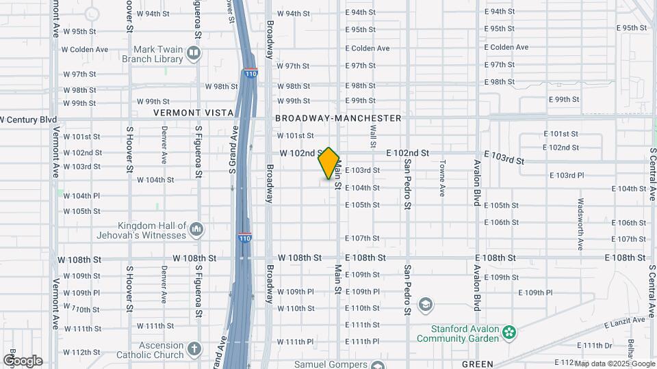 113 W 104th St Mapa y Detalles de la Ubicación