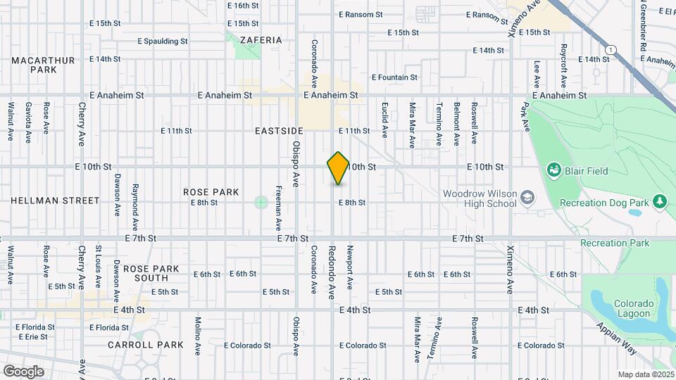 832 Redondo Ave Map and Location Details