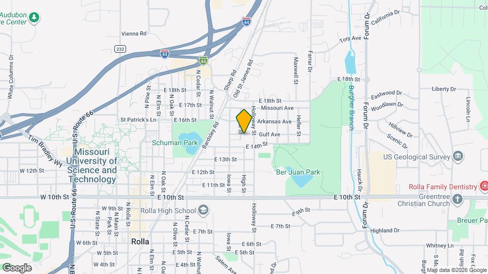 1406 Ozark St Map and Location Details
