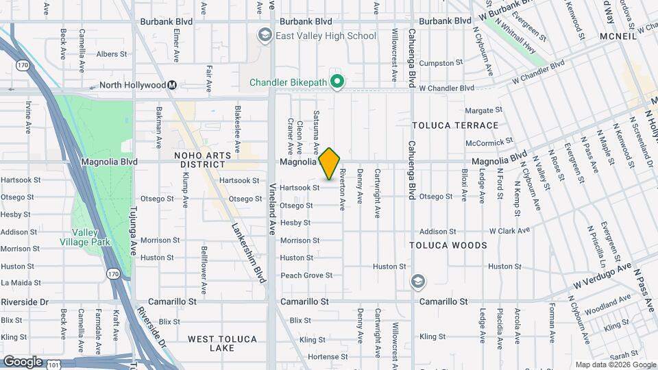 10825 Hartsook St Map and Location Details