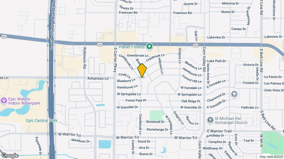 2633 Crestbrook Ln Map and Location Details