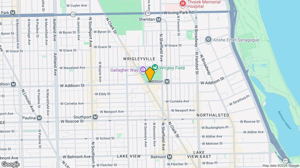 1045 W Addison St Map and Location Details