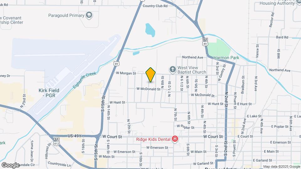 605 N 9 1/2 St Map and Location Details