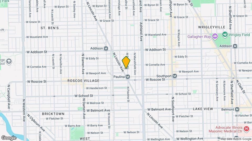 3438 N Paulina St Map and Location Details