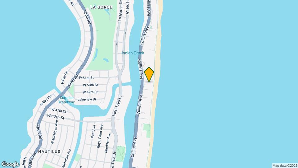 5005 Collins Ave, Unit 607 Map and Location Details