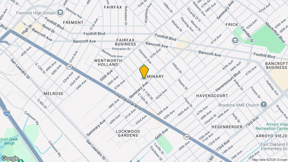 1729 Seminary Ave, Unit Unit 2 Map and Location Details