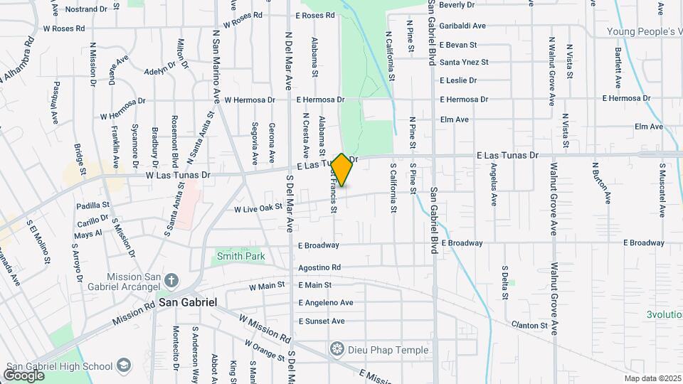 309 E Live Oak St Map and Location Details
