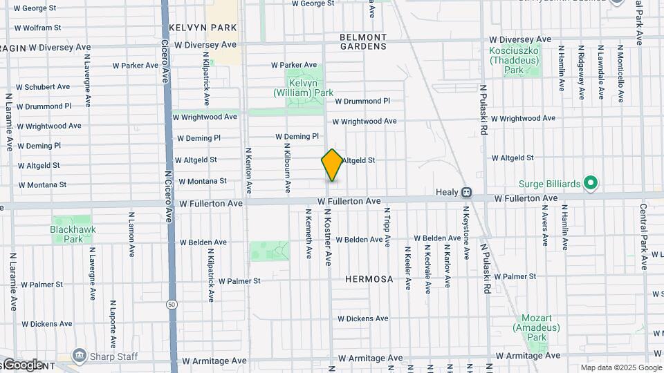 2419 N Kostner Ave Map and Location Details