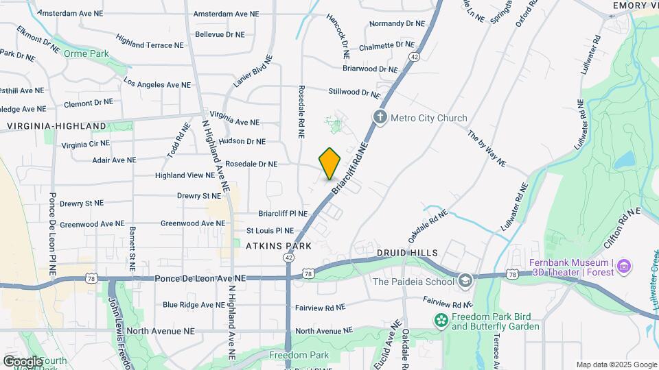 878 Briarcliff Rd NE Map and Location Details