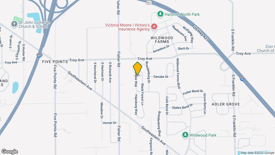 3125 Danube Way Map and Location Details