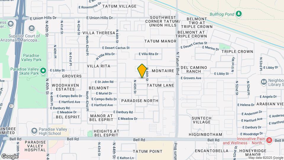 4525 E Grovers Ave Map and Location Details