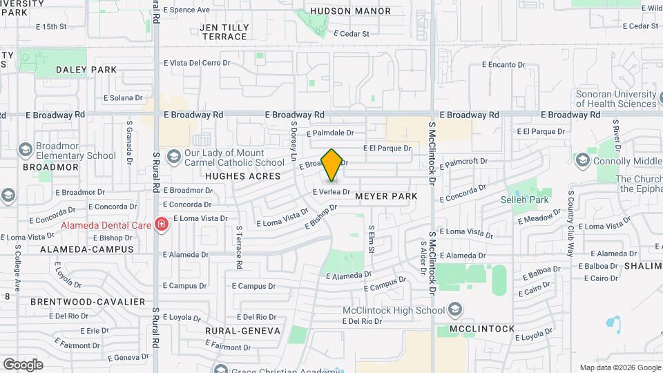 1410 E Verlea Dr Mapa y Detalles de la Ubicación