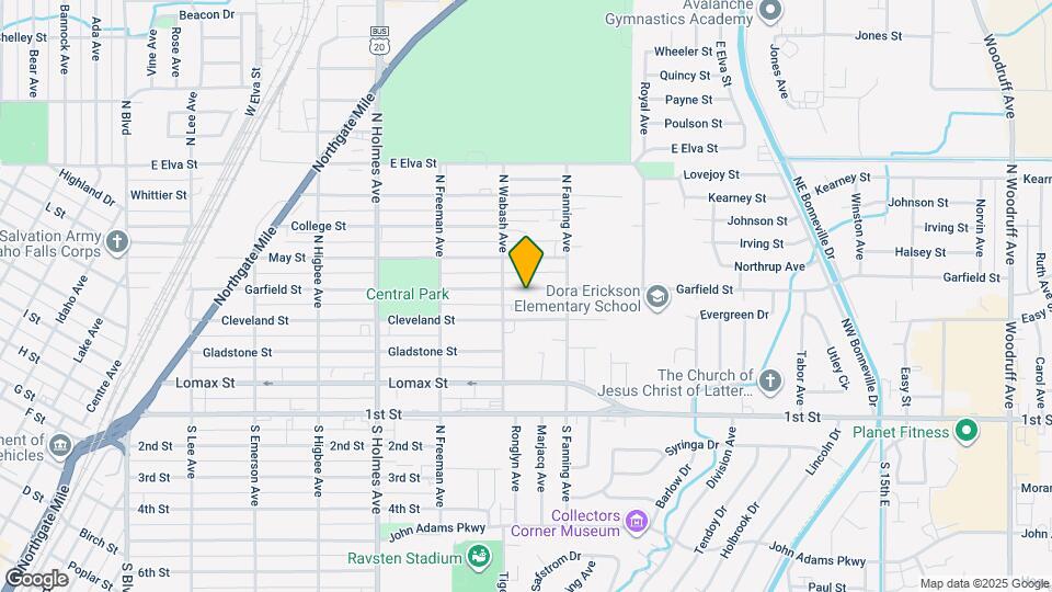 740 Garfield St Map and Location Details