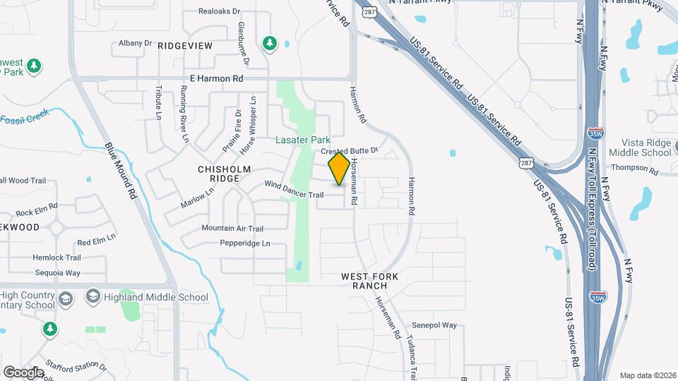 1813 Wind Dancer Trail Mapa y Detalles de la Ubicación