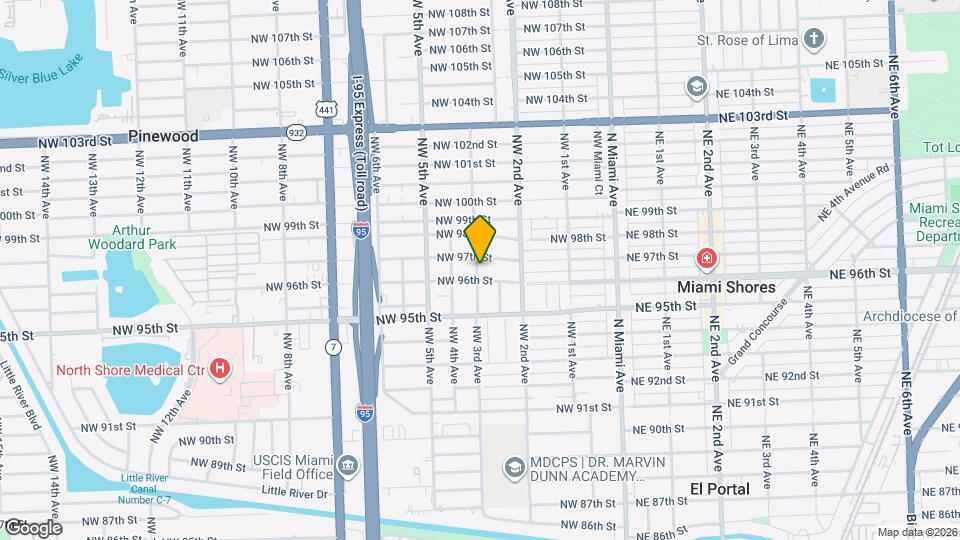 9615 NW 3rd Ave Map and Location Details