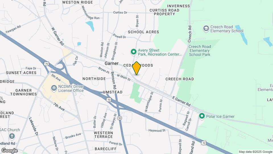 406 W Garner Rd Map and Location Details