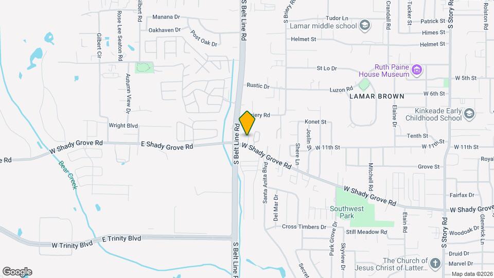 5711 W Shady Grove Rd Map and Location Details