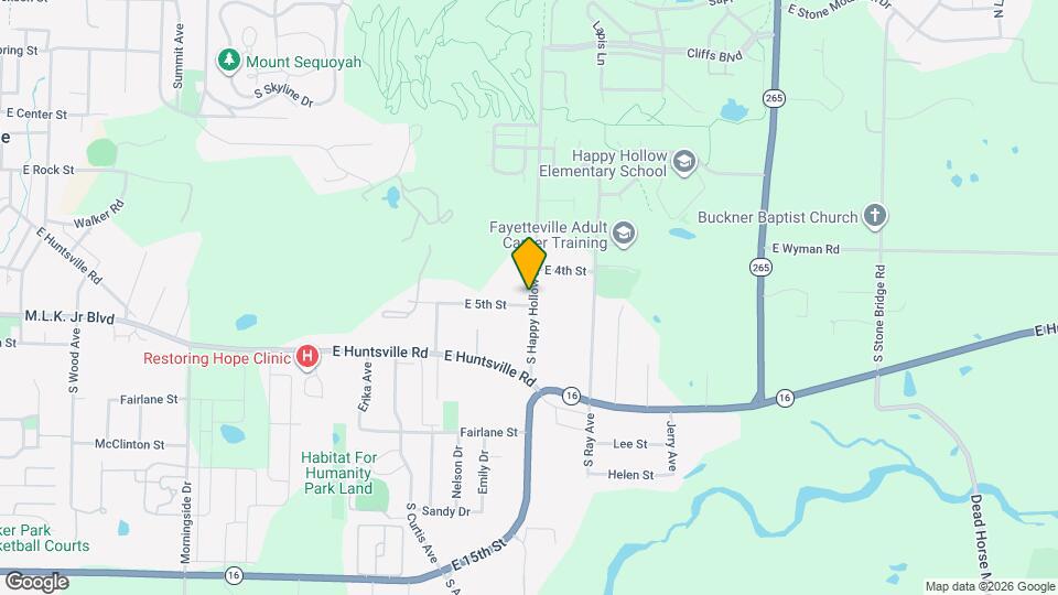 491 S Happy Hollow Rd Map and Location Details